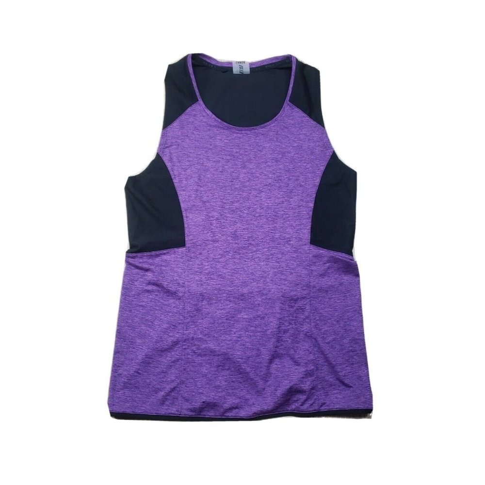 EUC - Second Skin Training Tank Top Purple black Womens large
